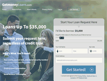 Tablet Screenshot of getmoneyloans.com